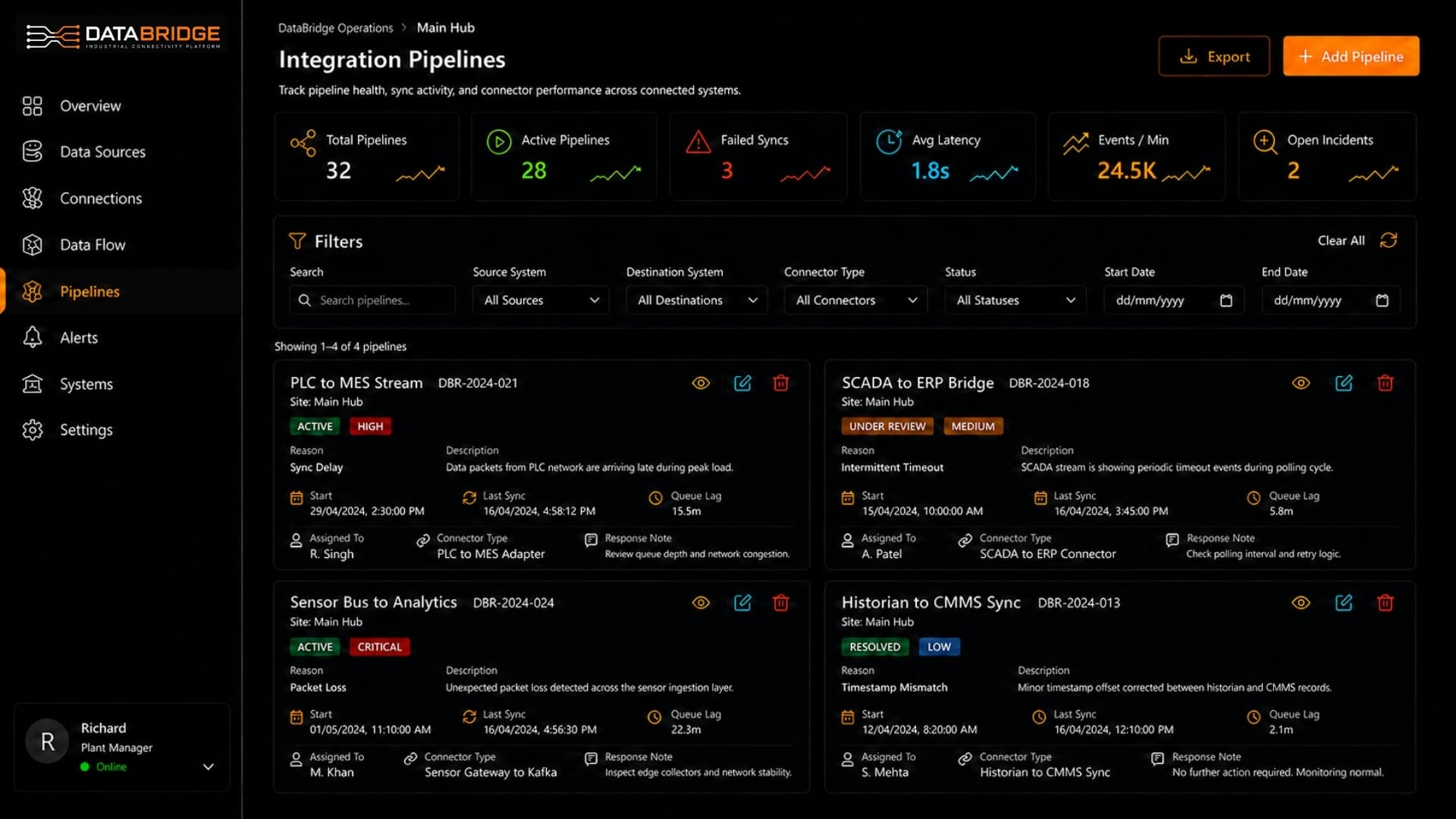 Zebra-EM DataBridge Software Dashboard