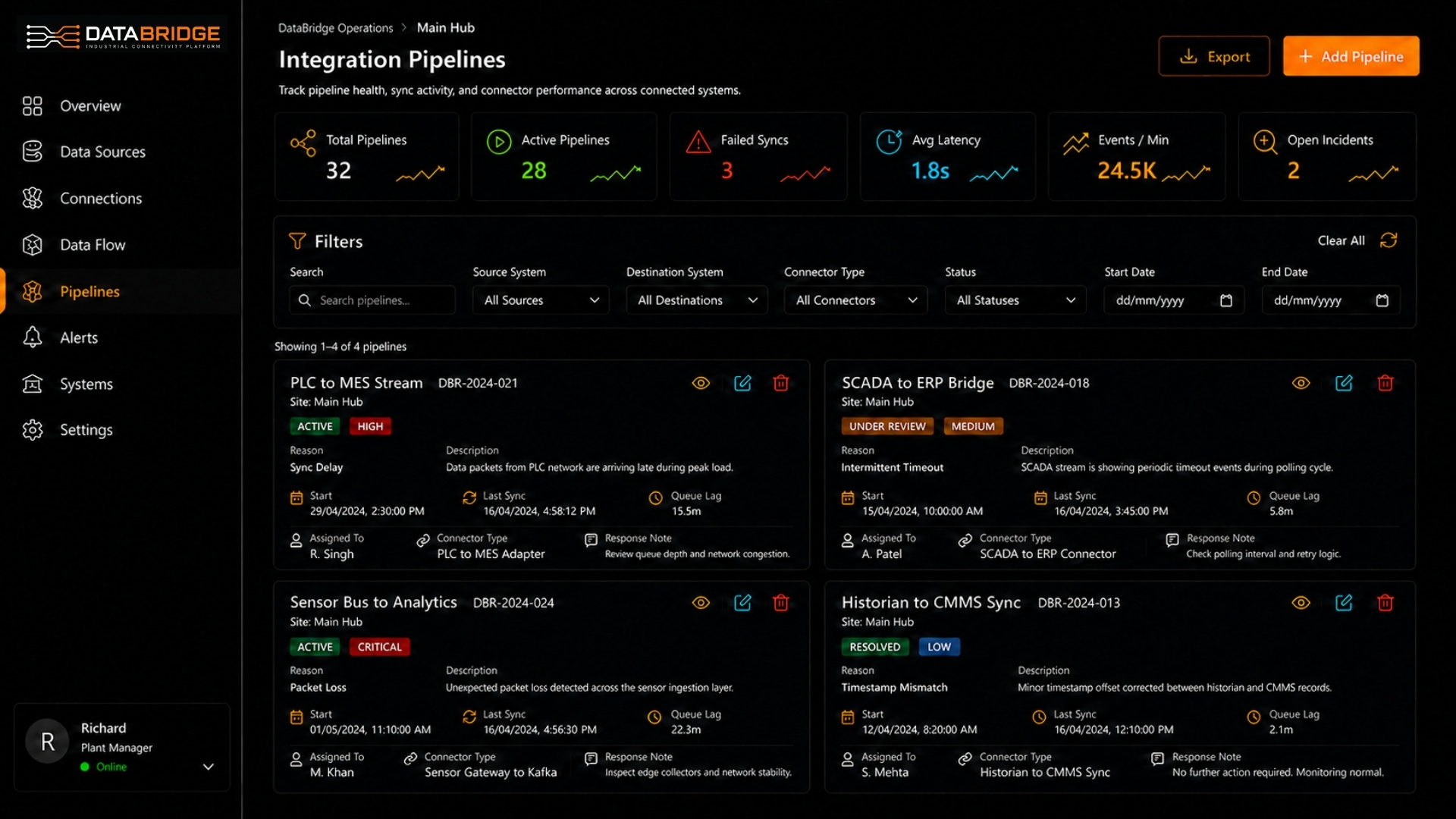Zebra-EM DataBridge Software Dashboard
